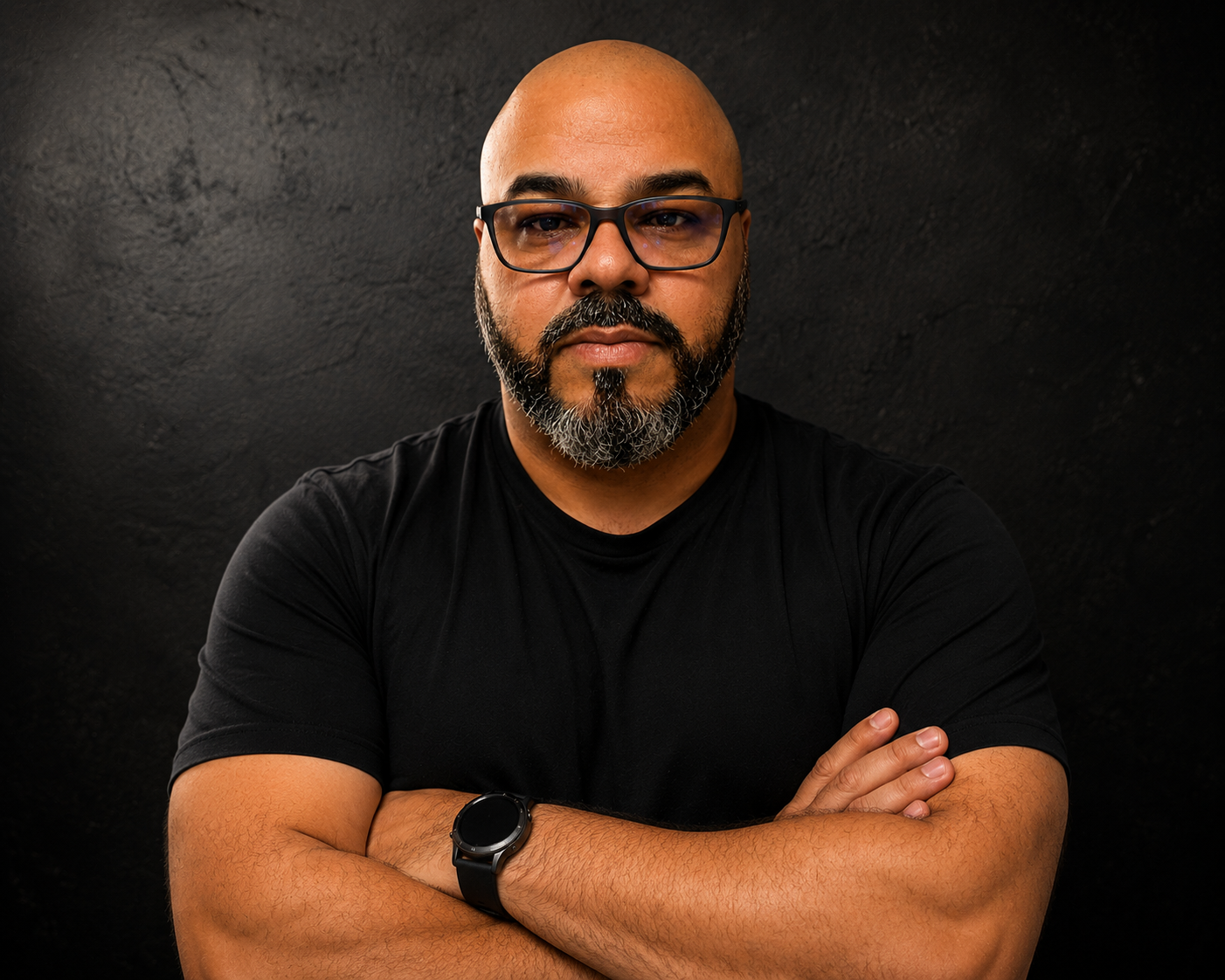 Criador do Cofrinho dos Ferinhas em retrato profissional com fundo escuro